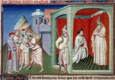 John of Mandeville and the Sultan (The Book of Wonders of the World) by Master of the Mazarine