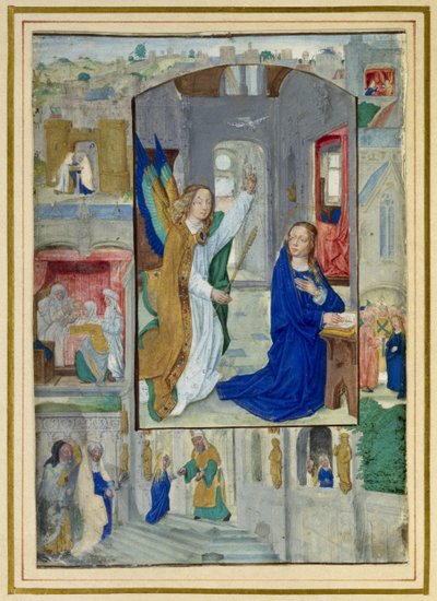 Annunciation, from a book of Hours by Master of the Prayerbook