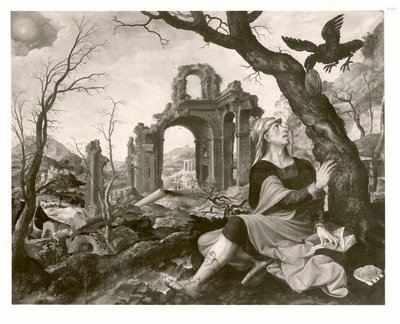 Elias fed by the raven by Master of the Prodigal Son