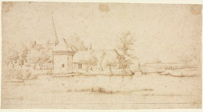 Landscape with a Moated Village by Master of the Small Landscapes