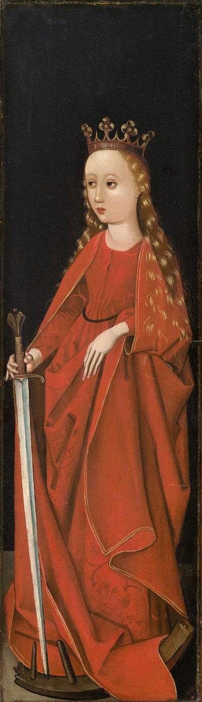 Saint Catherine (right wing exterior) by Master of the Starck Triptych