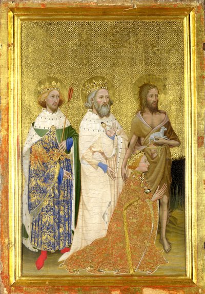Richard II of England with his patron saints by Master of the Wilton Diptych