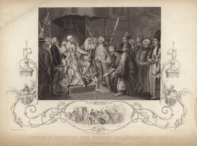 King George III receiving the Turkish ambassador and suit by Mather Brown