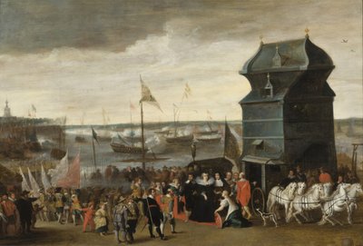 Queen Marie de Medici Disembarking in Antwerp by Matheus Vroom