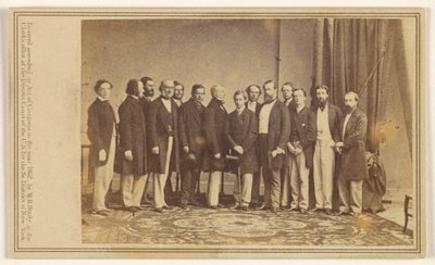 Group Portrait of Fourteen Men Standing by Mathew B. Brady