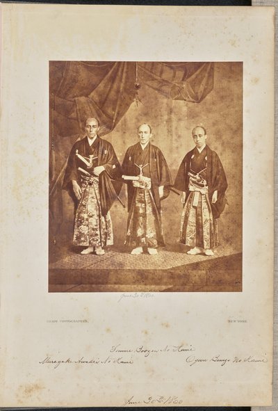 Group portrait of the chief envoys of the first Japanese Embassy to the United States, Washington D.C. by Mathew B. Brady