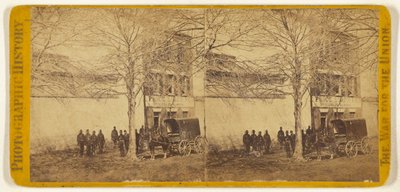 Union Soldiers in Front of Price, Birch & Co; Dealers of Enslaved People by Mathew B. Brady
