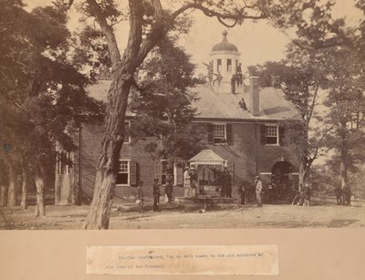 Fairfax Court House, Virginia, with Union Soldiers in Front and on the Roof by Mathew Brady