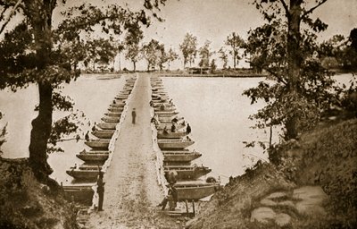 Pontoon Bridge at Deep Bottom on the James by Mathew B. Brady