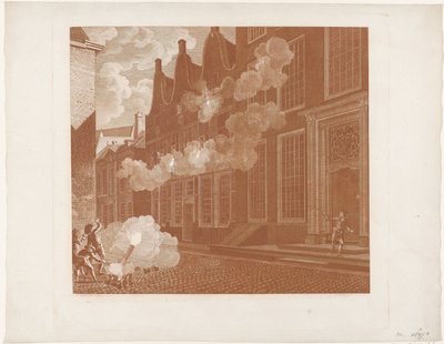 Bombardment of the House of Lucas van Steveninck, 1787 by Mathias de Sallieth