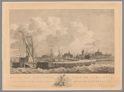 Harbor of Harlingen (Harbor of Harlingen from the Zuiderzee / Port of Harlingen, Seen from the Zuiderzee) by Mathias de Sallieth