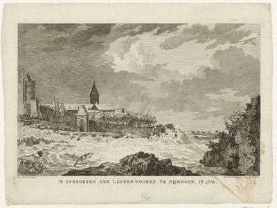 Collapse of the Lappentoren in Nijmegen, 1784 by Mathias de Sallieth