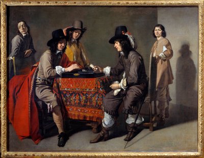 The Players of Tric Trac by Mathieu Le Nain