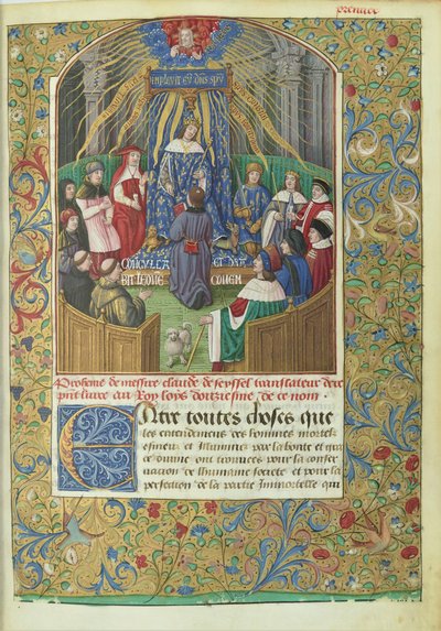 The Anabasis of Xenophon Translated by Claude de Seyssel: Dedication Scene, the Manuscript is Offered by the Translator to Louis XII by Maitre de Philippe de Gueldre