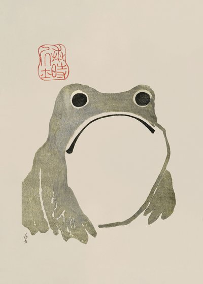 Grumpy Frog I Original by Matsumoto Hoji