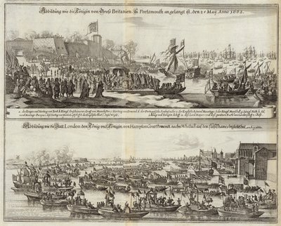 Crowds gather for Royals in Britain in 1662 by Mattaus the Younger Merian