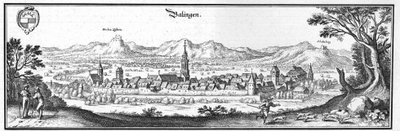 Balingen - Excerpt from Topographia Sueviae by Matthaus Merian