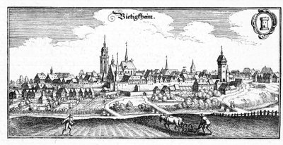 Bietigheim - excerpt from Topographia Sueviae by Matthaus Merian
