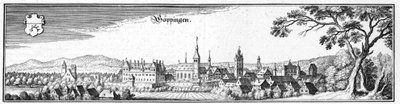 Göppingen - excerpt from Topographia Sueviae (Swabia) by Matthaus Merian