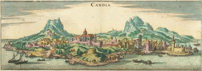 Heraklion - Candia, Corfu (cropped) by Matthaus Merian