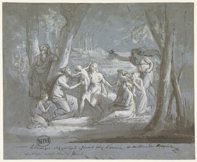 Telemachus and Calypso Playing with an Amor by Mattheus Ignatius van Bree