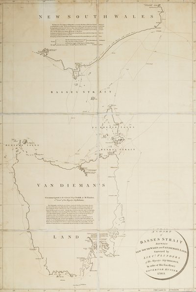 A chart of Basses Straight between New South Wales and Van Diemans Land surveyed by Lieut. Flinders of HMS 