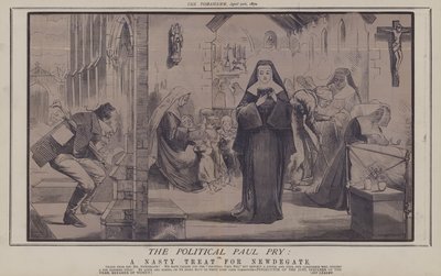 The Political Paul Pry: or, A Nasty Treat for Newdegate (colour litho) by Matthew