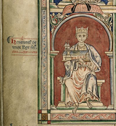 Henry I of England from the Historia Anglorum, Chronica Majora by Matthew Paris