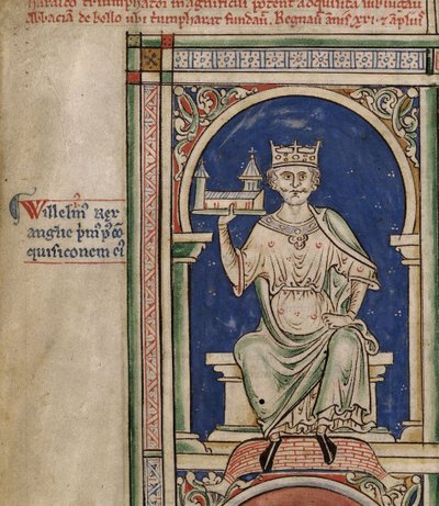 William I from the Historia Anglorum, Chronica Majora by Matthew Paris