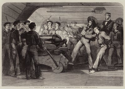 Naval Instruction on Board HMS the Britannia, Portsmouth, Lessons in Gunnery by Matthew Somerville Morgan