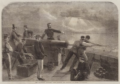 The Volunteer Artillery Corps Learning Gun Practice at Hythe by Matthew Somerville Morgan