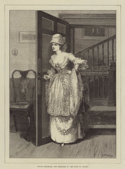 Private Theatricals, Miss Hardcastle in She Stoops to Conquer by Matthew White Ridley