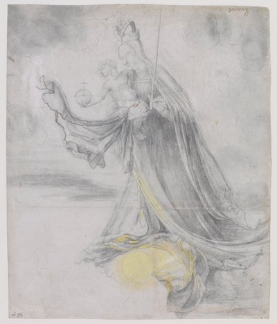 Virgin and Child in the Clouds by Matthias (c.1480 1528) Grunewald