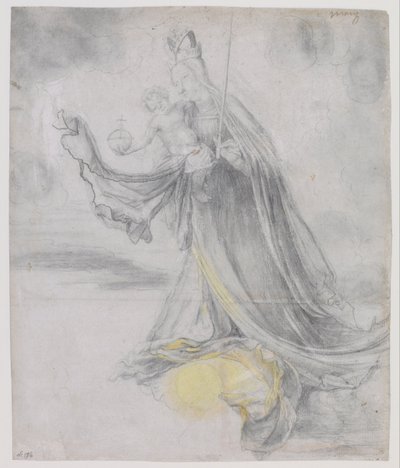 Virgin and Child in the Clouds by Matthias Grünewald