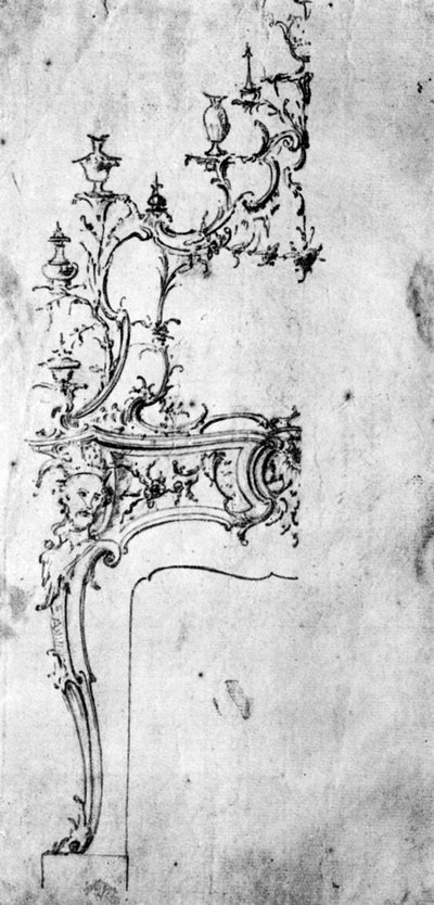 Design for a chimneypiece, 1750s, 1929 by Matthias Lock
