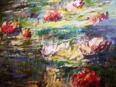 Vibrant Water Lilies by Matthys Moss