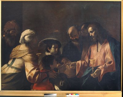 A mother entrusting her sons to Christ by Mattia Preti