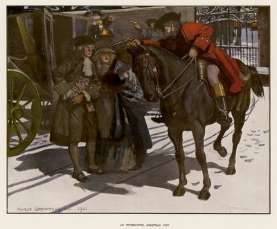 A Christmas Visit Interrupted by a Highwayman by Maurice (after) Greiffenhagen