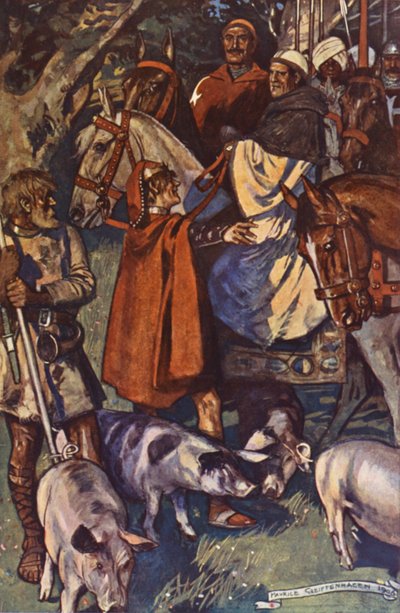 Illustration for Ivanhoe by Sir Walter Scott by Maurice (after) Greiffenhagen