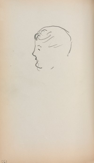 Italian Sketchbook: Head of a Man in Profile by Maurice Brazil Prendergast