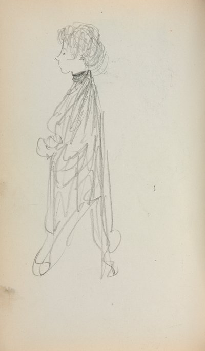 Italian Sketchbook: Standing Woman in Profile (page 51) by Maurice Brazil Prendergast