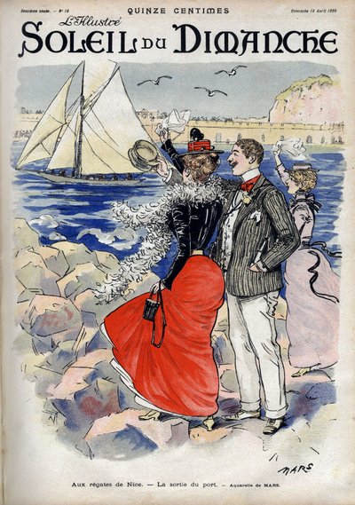 At the Regatta of Nice, the Exit from the Port by Maurice Charles Mathieu Bonvoisin