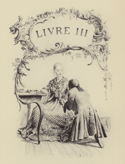 Illustration for Book III of Les Confessions de Jean-Jacques Rousseau by Maurice Leloir