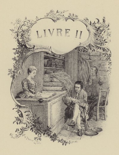 Illustration for Book II of Les Confessions de Jean-Jacques Rousseau by Maurice Leloir
