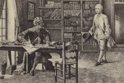 Illustration for Book IX of Les Confessions de Jean-Jacques Rousseau by Maurice Leloir