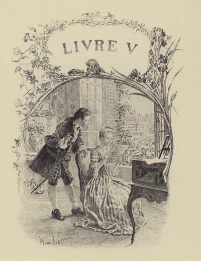 Illustration for Book V of Les Confessions de Jean-Jacques Rousseau by Maurice Leloir