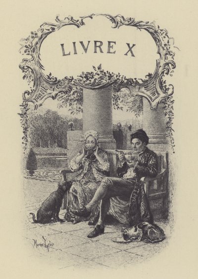 Illustration for Book X of Les Confessions de Jean-Jacques Rousseau by Maurice Leloir