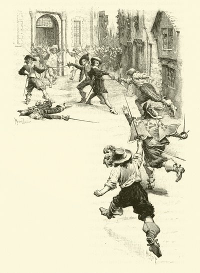 Illustration for The Three Musketeers by Maurice Leloir