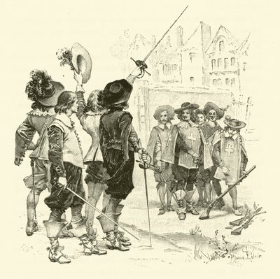 Illustration for The Three Musketeers by Maurice Leloir