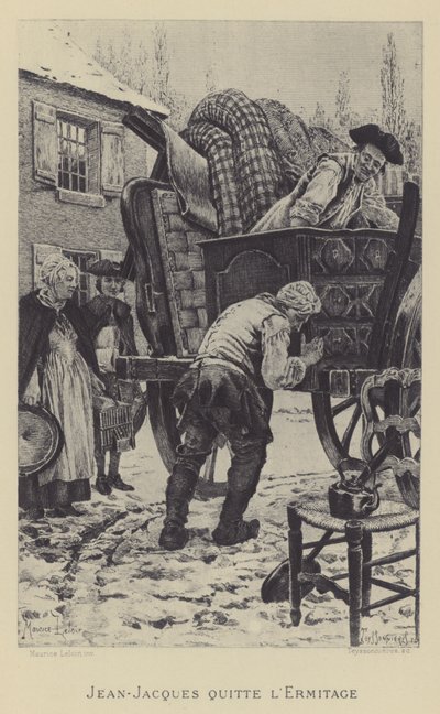 Jean-Jacques leaves the Hermitage by Maurice Leloir